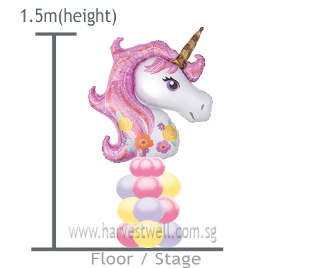 Customize Unicorn Balloon Column